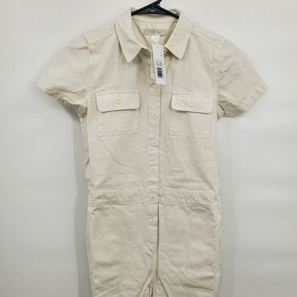 Outerknown S.E.A. Suit Women Size 12 Short Sleeve Jumpsuit FLAWED NWT - Picture 3 of 16